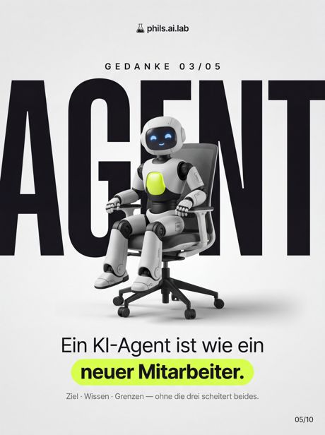 Slide: Ein KI-Agent ist wie ein neuer Mitarbeiter